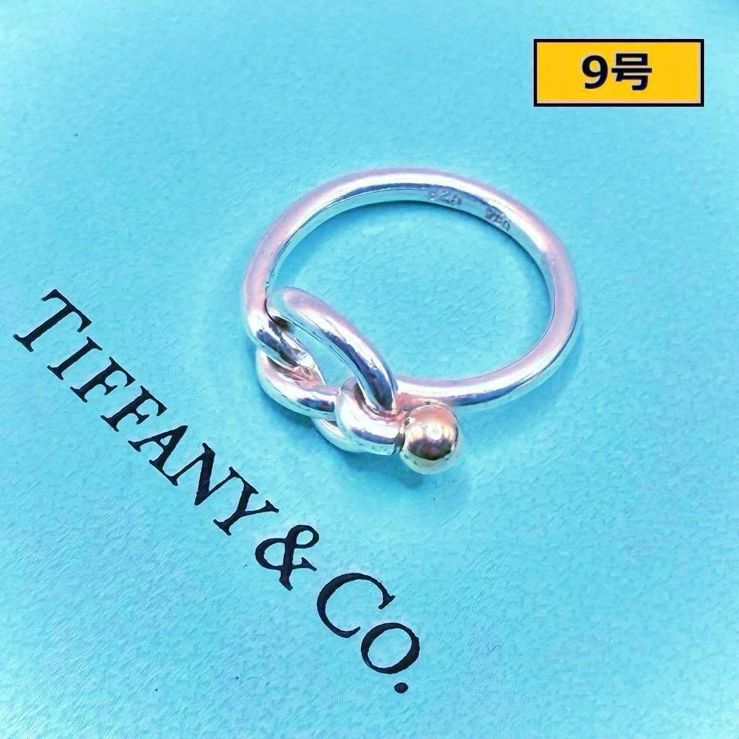 オールドティファニー 9号 フック＆アイ ラブノット 指輪 925×750