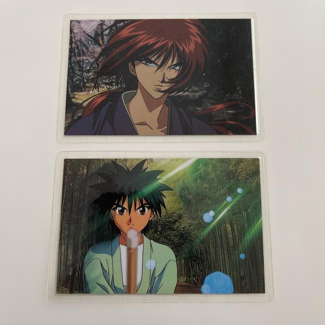 旧アニメるろうに剣心】緋村 剣心 明神 弥彦 ラミネートカード 2枚
