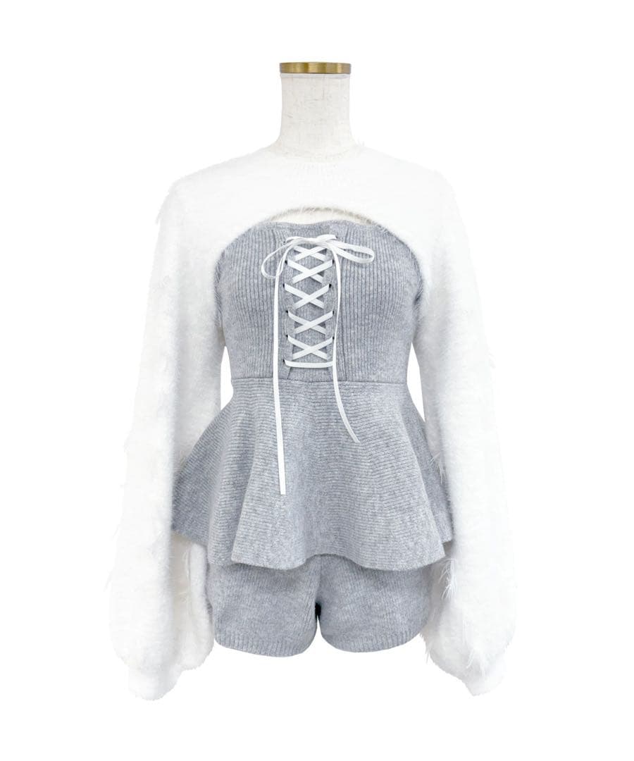 ロゼミューズRosé Muse Fringe knit 3P setセットアップ - メルカリ