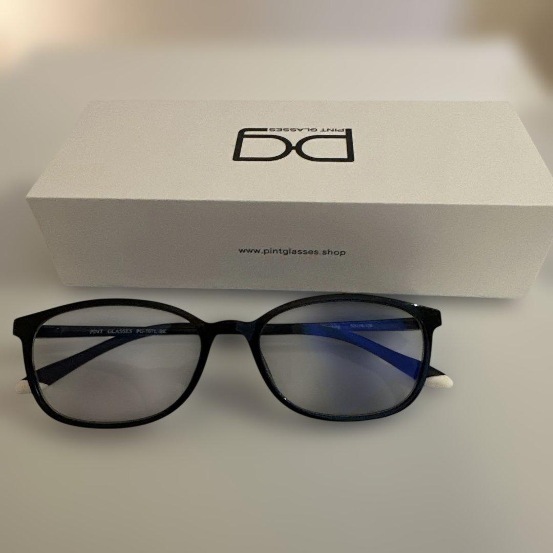 ピントグラス　老眼鏡　シニアグラス　軽度レンズ　PG707L-BK