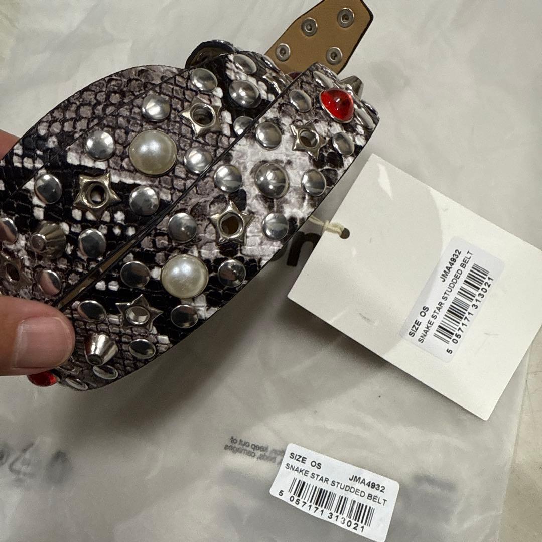 新品 Jaded London Snake Star Studded ベルト jaded london スタースタッズベルト belt ピンク - メルカリ
