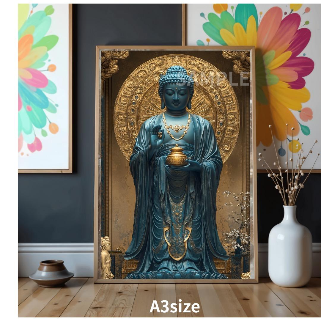 P2964 観音菩薩の開運アート【金運・厄除け・癒し】 - メルカリ