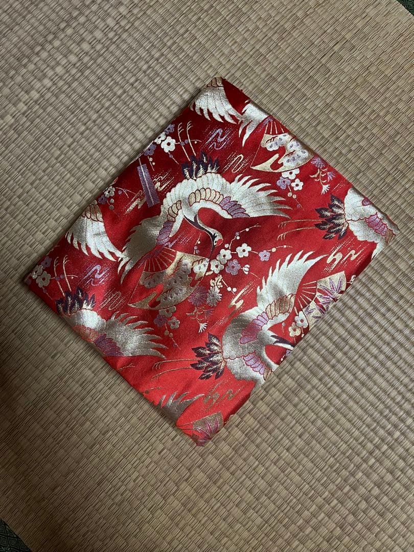 13絃用 お箏/お琴ケース 琴袋(丸袋) オレンジ系　柄物