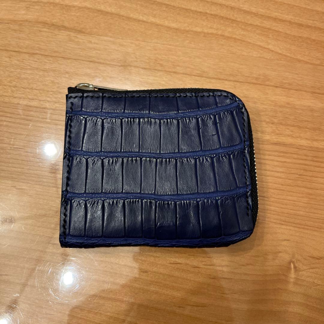 アリゲーター　L字ファスナー財布　ハンドメイド