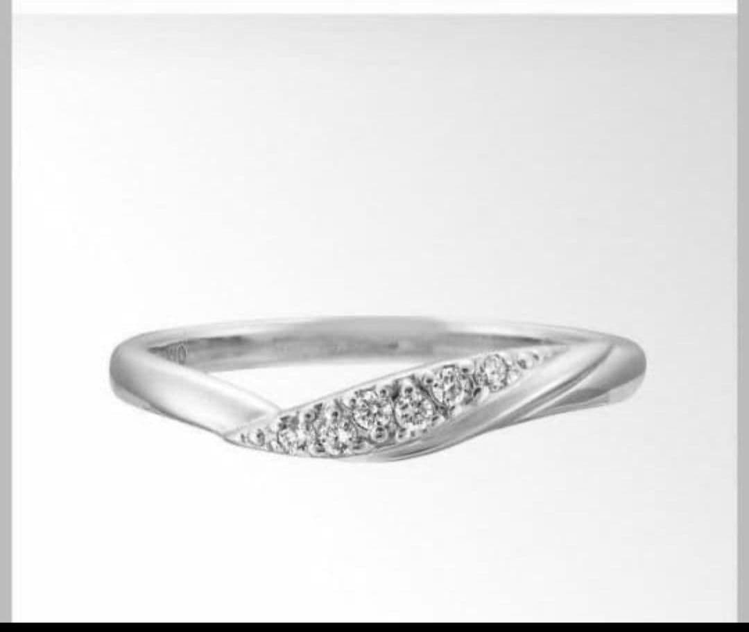 n*y様 スタージュエリー K10 ホワイトゴールドリング ダイヤ 7、7.5号