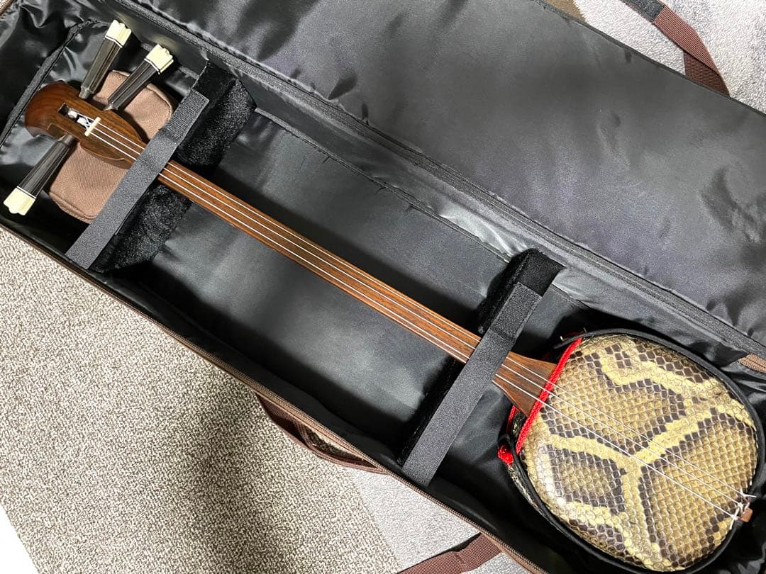 宮古木工芸 與儀栄功作 縞黒檀/カマゴン 棹/三線