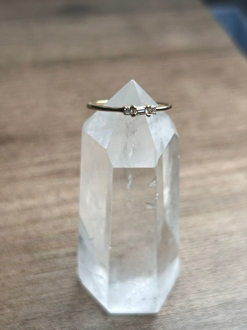 K18YG ダイヤリング　　0.08ct 9号