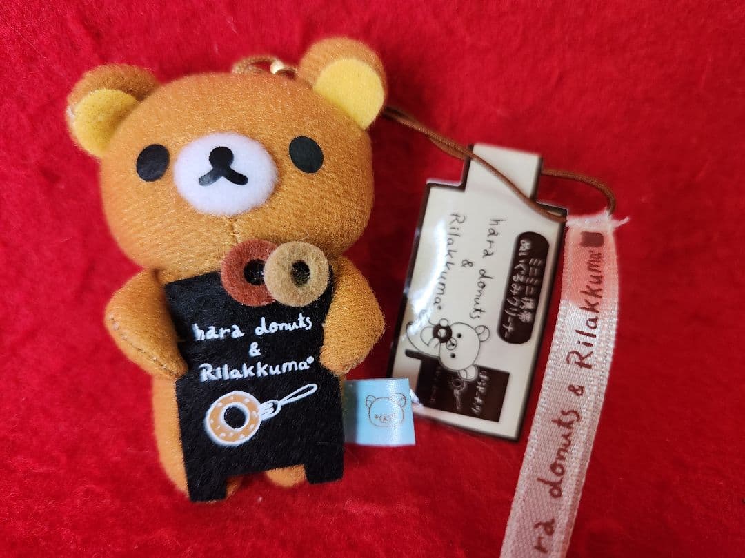 ミニミニ携帯ぬいぐるみクリーナー リラックマ　はらドーナツ　マスコット リラックマ ミニミニぬいぐるみクリーナー スマホクリーナー