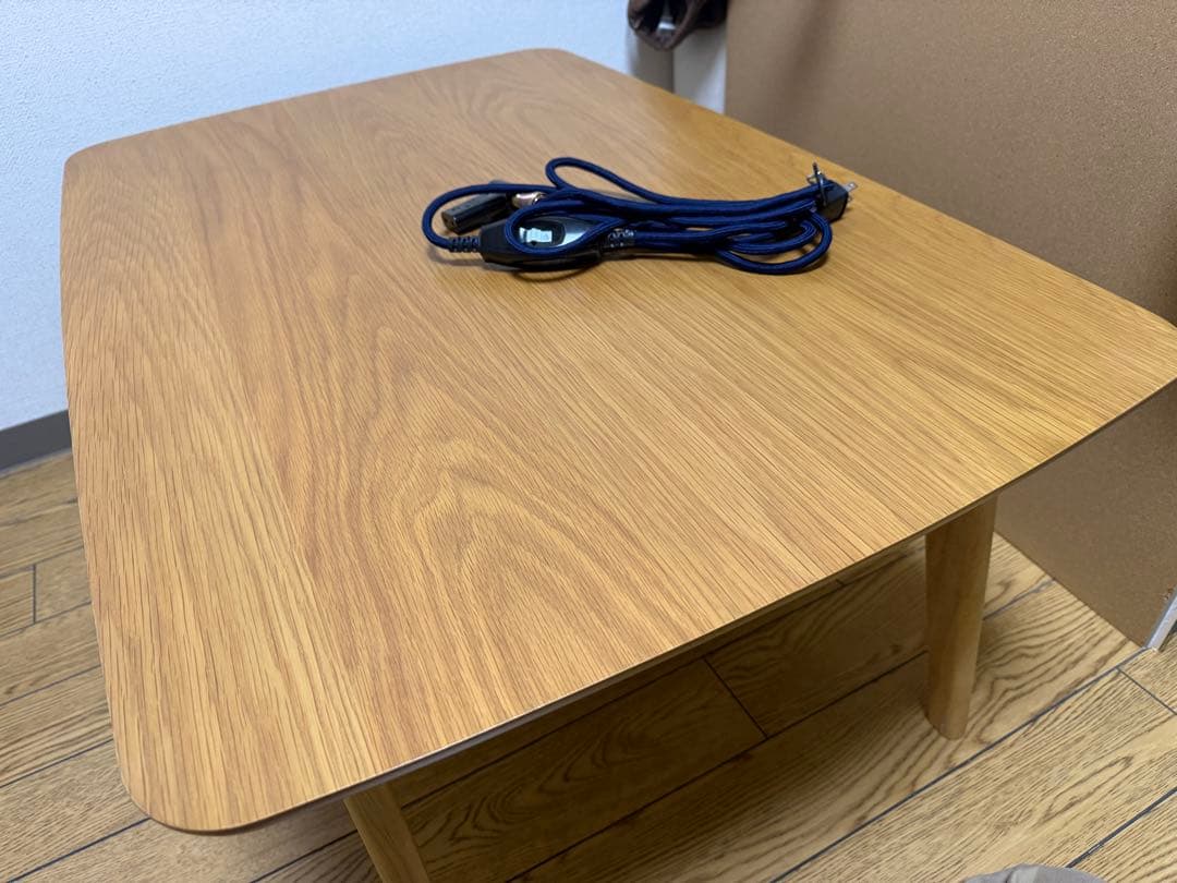 オーク材 北欧風 こたつテーブル 90cm × 60cm パーソナル コンパクト