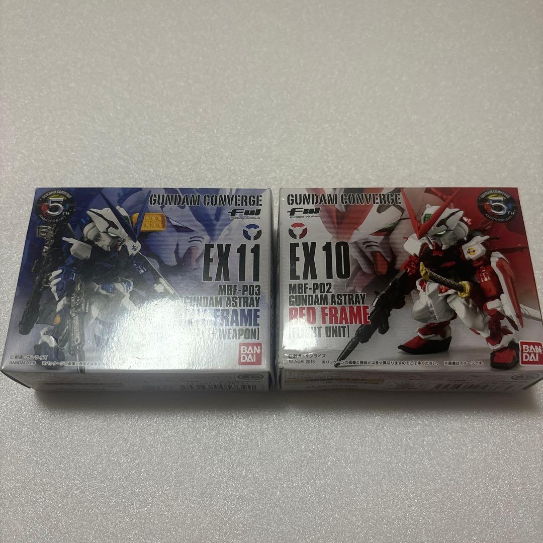 【新品】ガンダムコンバージ EX-10 EX-11 アストレイ レッド ブルー