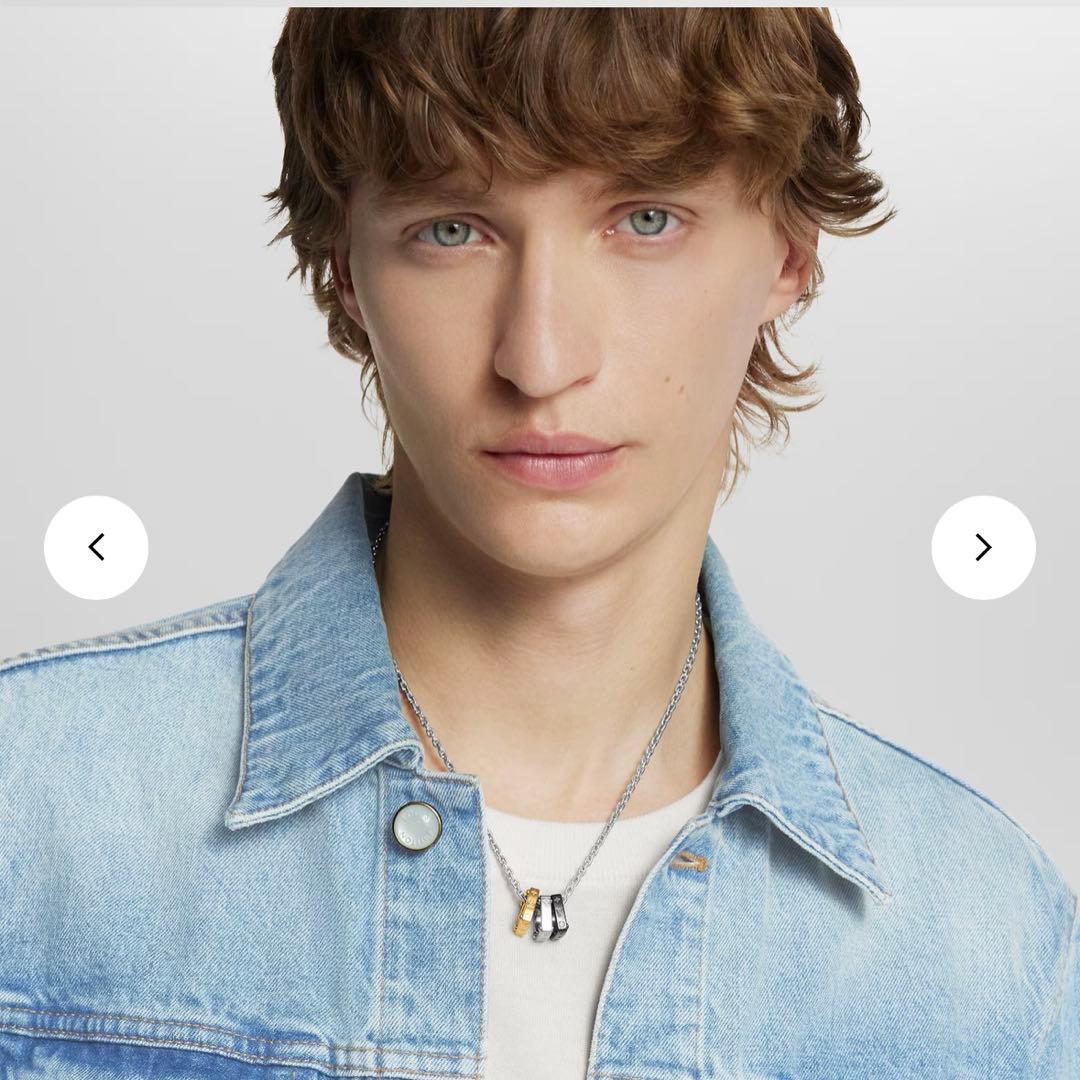 【ふうら】ルイヴィトン ネックレス ペンダント モノグラム ボールド 3連