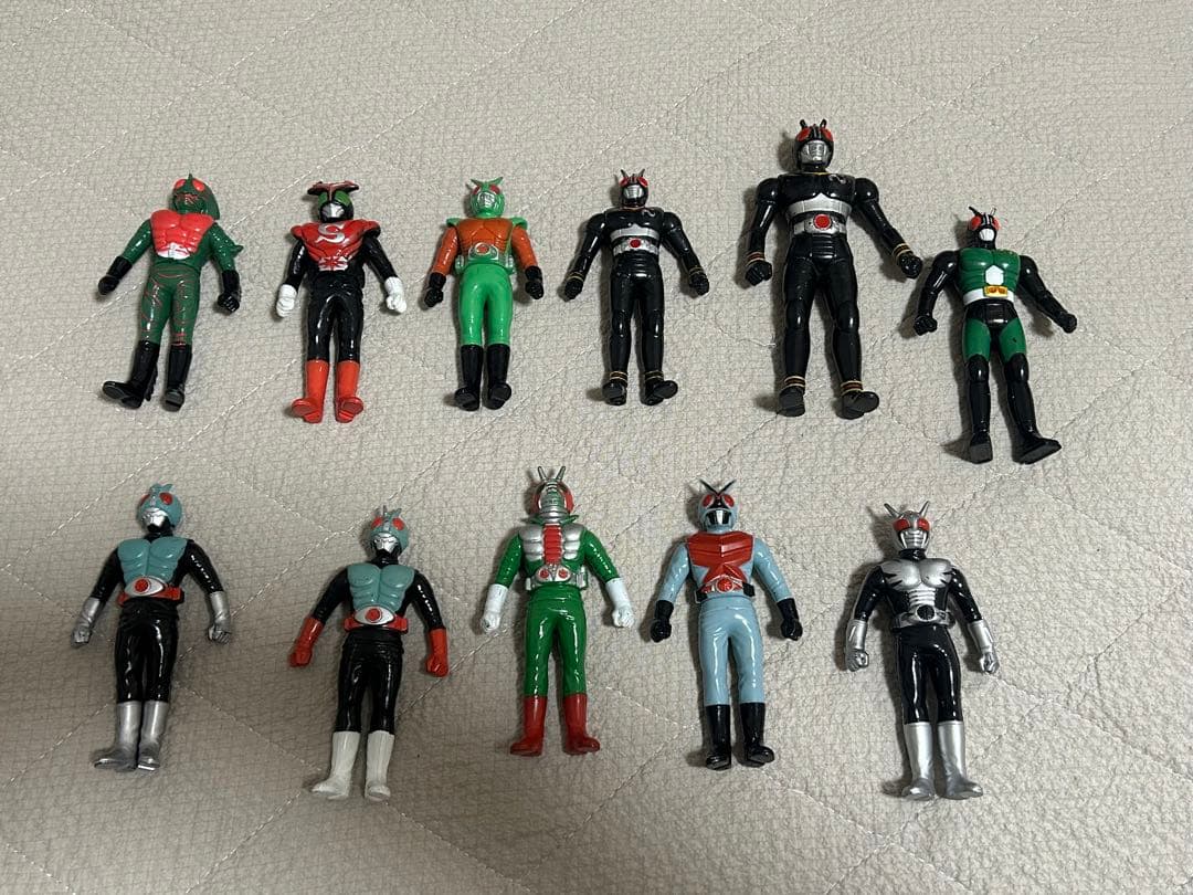 仮面ライダー レトロソフビ11体セット　1987 1988 1989BANDAI