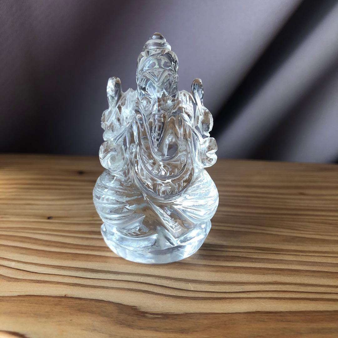 ヒマラヤ水晶　レア品　メルー水晶 ガネーシャ像