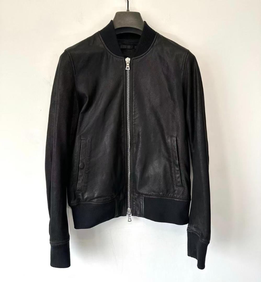 Haider Ackermann 白虎射線マット仕上げレザーライダージャケット