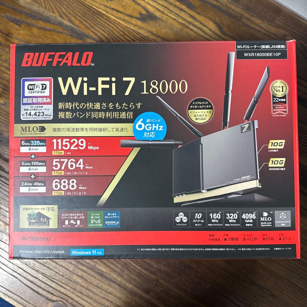ルーター・ネットワーク機器 BUFFALO Wi-Fi 7 WXR 18000BE10P