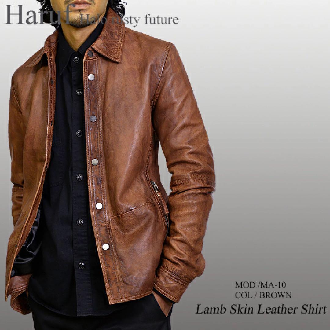 超お得 新品 本革 レザージャケット ライダースジャケット 革ジャン メンズ ライダースジャケット メンズ レザージャケット 羊革 YKK 革ジャン