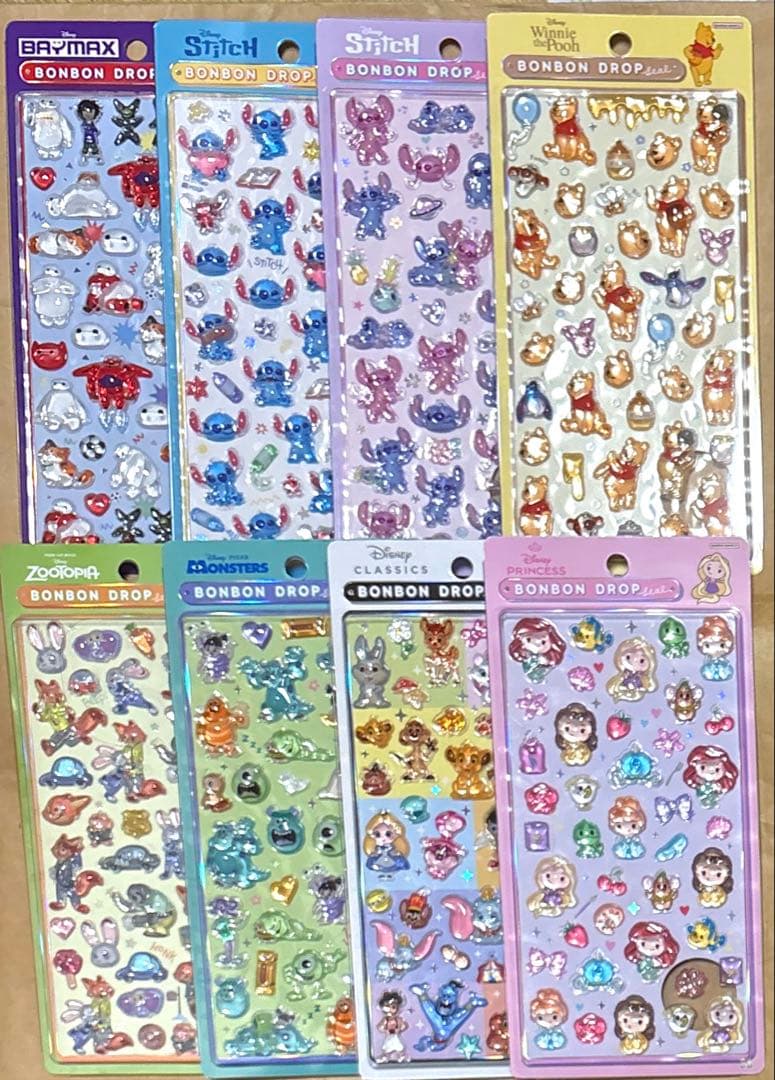正規品　新品　ディズニー　ボンボンドロップシール　第二弾　コンプセット
