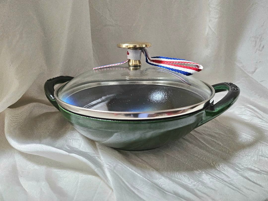 【新品未使用】ストウブ　ベビーウォック　16cm　バジルグリーン　完売品 Amazon.co.jp: staub ストウブ 「 ベビー ウォック ユーカリ 16cm 蓋