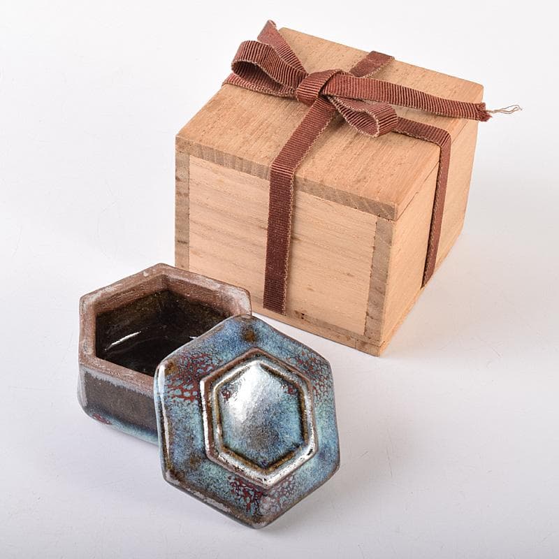 茶道具　河井貫次郎作　呉洲　八角盒子　香合　共箱　M　R8046 茶道具 河井貫次郎作 呉洲 八角盒子 香合 共箱 M R8046 - メルカリ