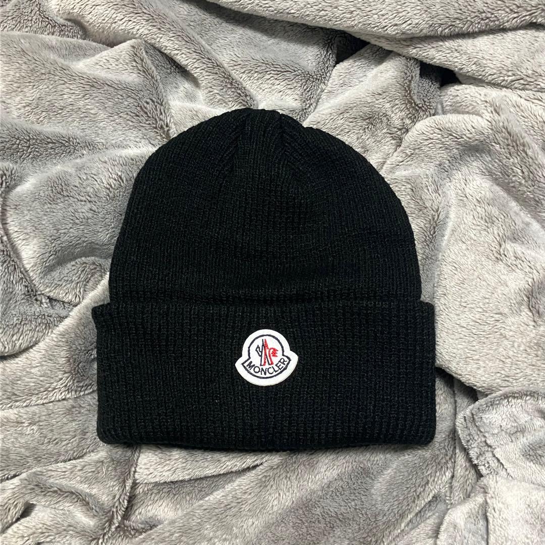 MONCLER モンクレール ブラック ニット帽 レディース メンズ フリー