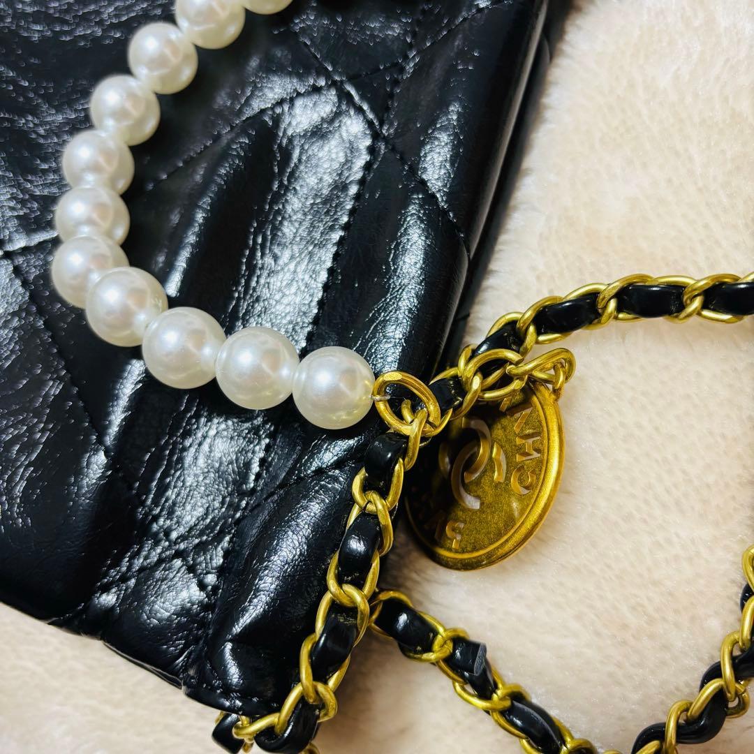s*g様 CHANELノベルティチェーンショルダー2wayバッグエナメル加工