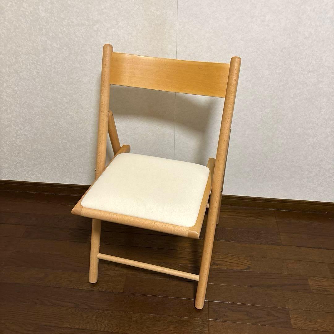 美品】無印良品 折りたたみ椅子 チェア ナチュラル 廃盤 - メルカリ