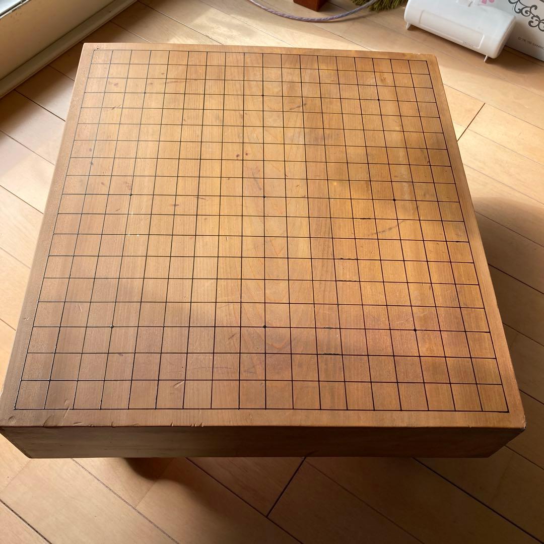 碁盤と碁石　一式セット　ビンテージ　昭和初期　那智黒　本蛤白