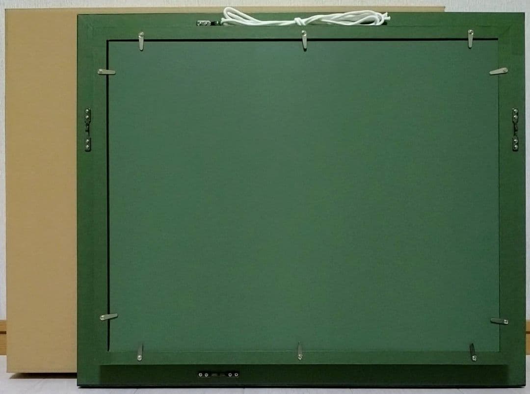 F6号】山下清【長岡の花火】手描き/表裏サイン・共シール有り/油彩