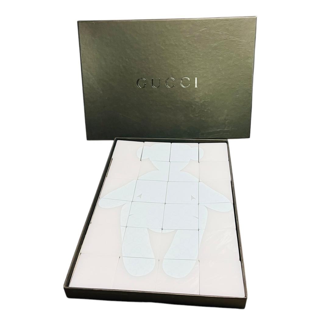 グッチ GUCCI パズル インテリア テディベア　くま GUCCI グッチ GGキャンバス テディベア ぬいぐるみ オールドグッチ