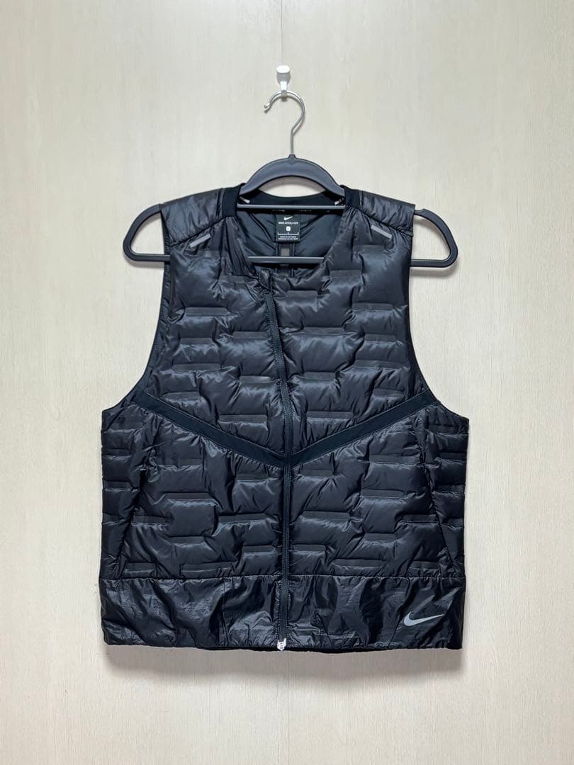 NIKE AEROLOFT VEST Lサイズ CU7798-010 Nike Aeroloft Stay Warm Woven Running Reflective Down Vest Black