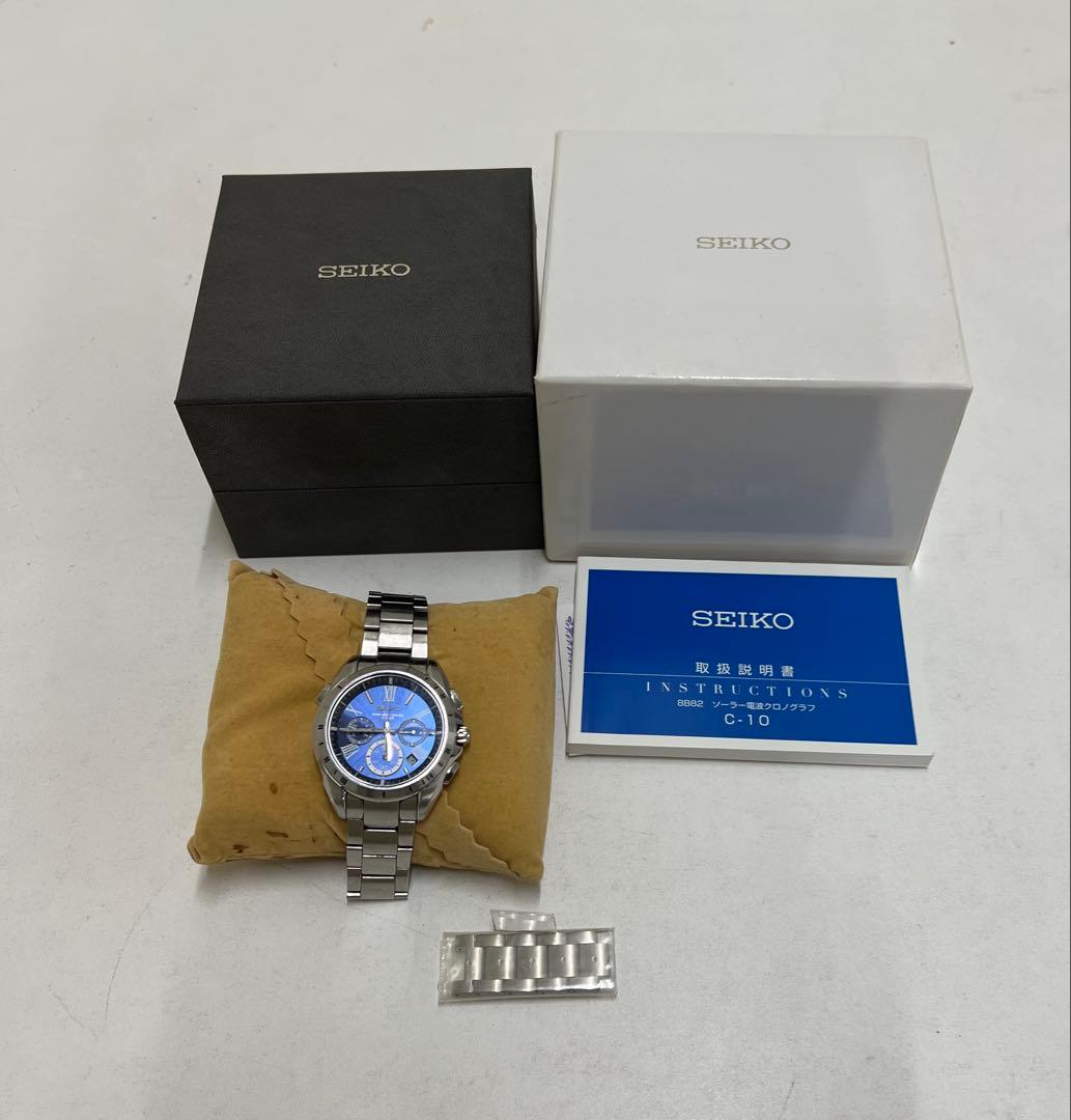 セイコー　ブライツ　電波ソーラー　クロノグラフ　電波時計