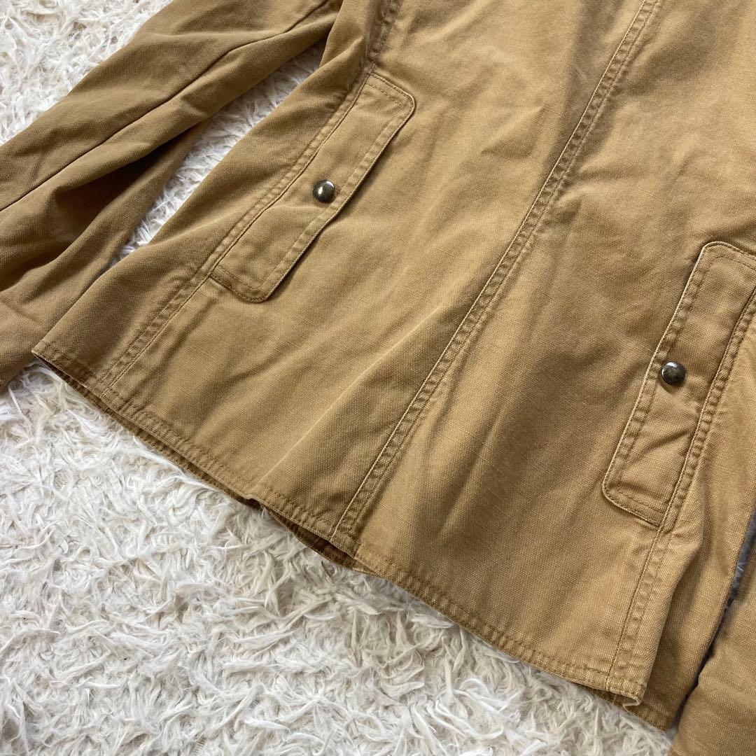 ラルフローレン コットン レザー切替 ジャケット サファリジャケット