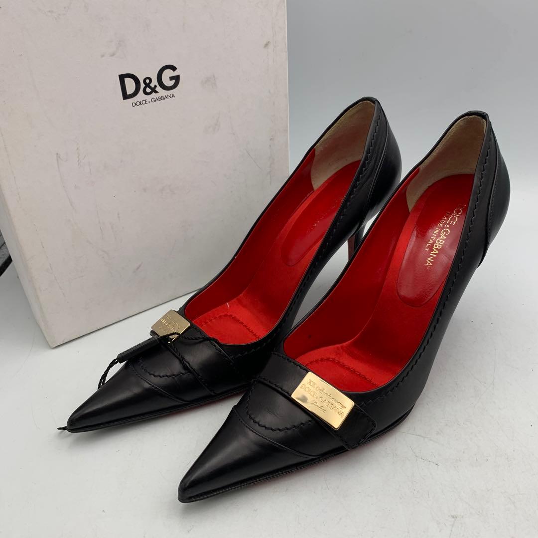 V334 ドルチェ&ガッバーナ パンプス 38.5 約24cm ブラック