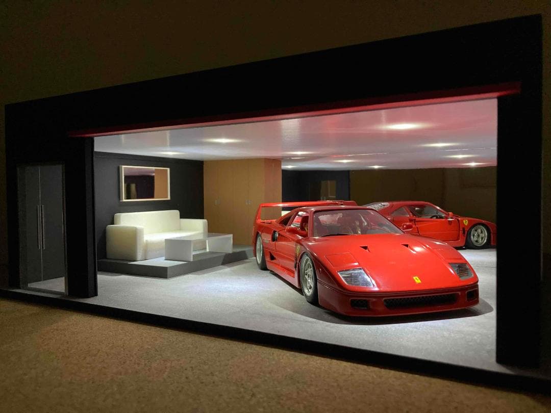 ミニカー専用ジオラマ：1/18 リビングタイプガレージⅠ／男の秘密基地ガレージ！