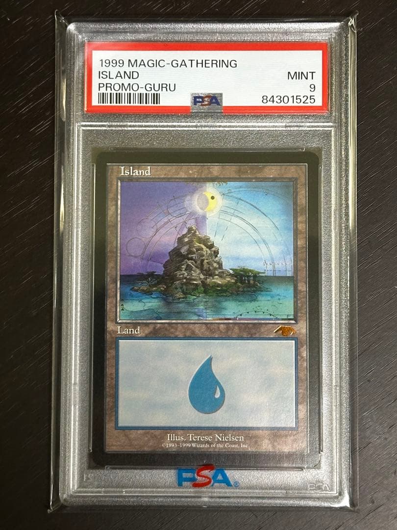 MTG Guru Land  グルランド 島 PSA9 MTG✨Artist Signed GURU ISLAND✨Guru Lands Promo PSA Certified