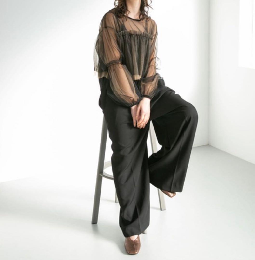 タグ付き　KBF サロペット　チュール　お呼ばれ 　オケージョン　結婚式　パンツ