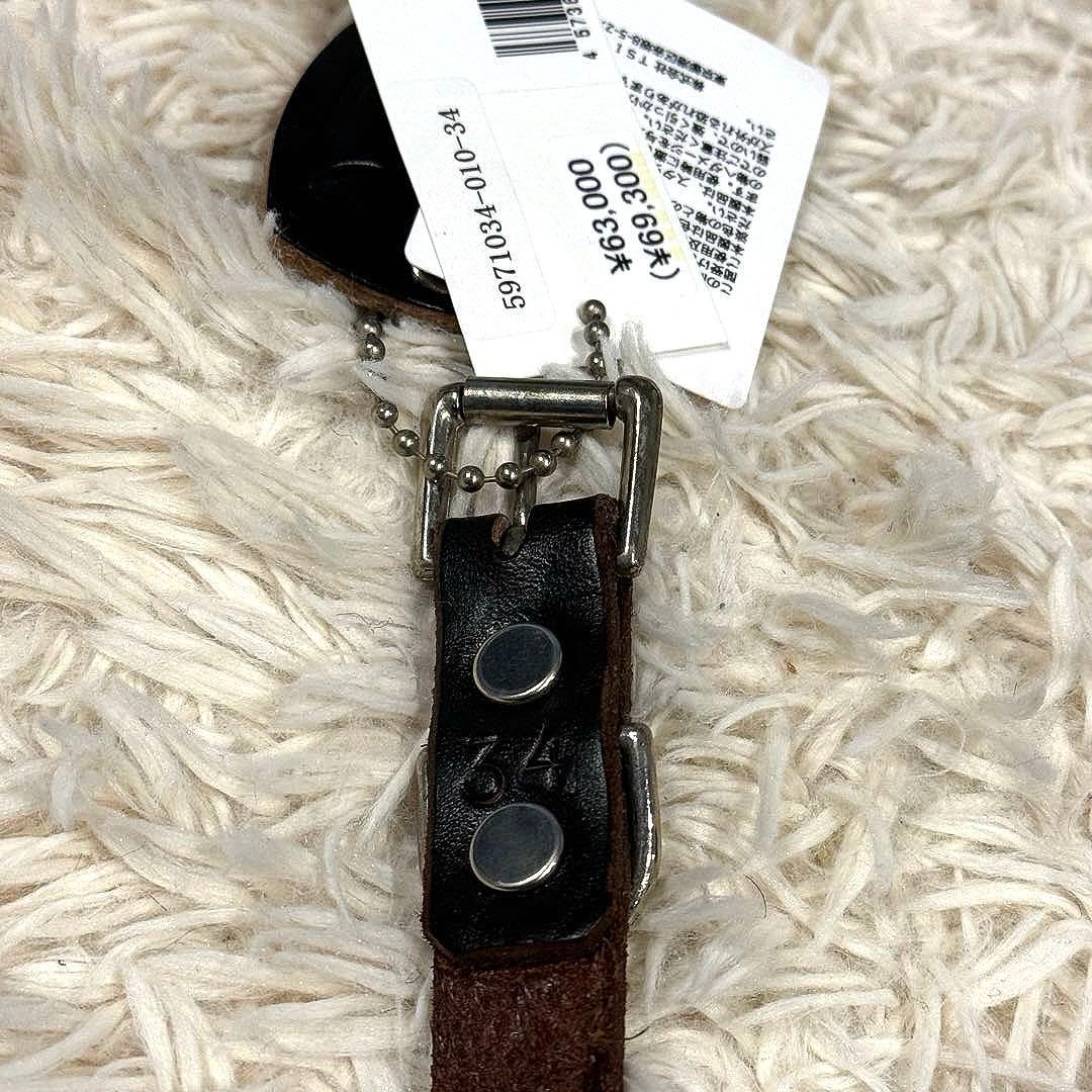 極美品 定価約7万 タグ付 HTC ナロー スタッズ ベルト ブラック 34