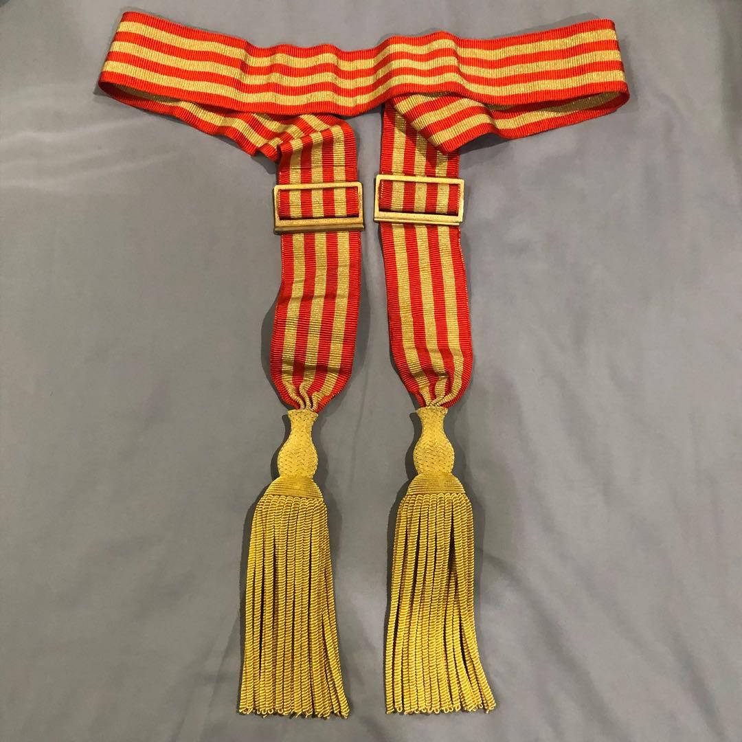 送料無料・レア】 日本軍 陸軍少将 大礼服(正装)用 飾帯 サッシュ 将官