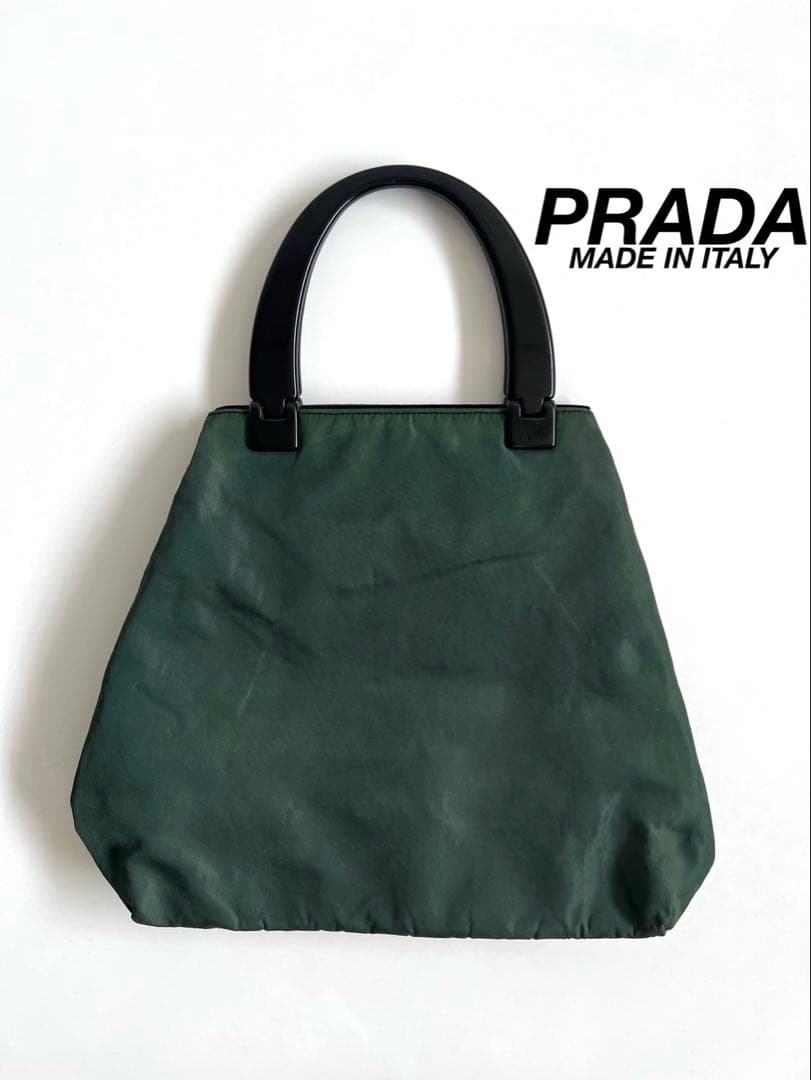 バッグ 90s PRADA PLASTIC HANDLE NYLON HAND BAG