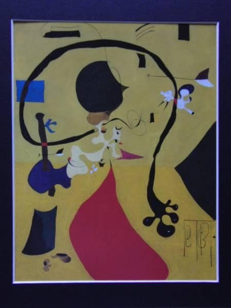 J・ミロ、オランダの室内、希少画集より、新品額・額装付