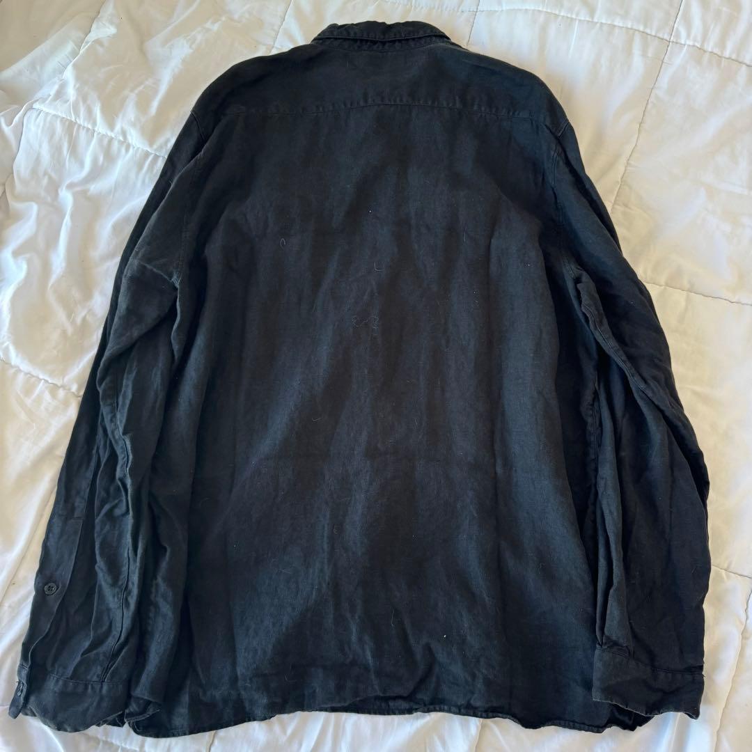 STONE ISLAND ストーンアイランド 刺繍ロゴ リネン シャツ