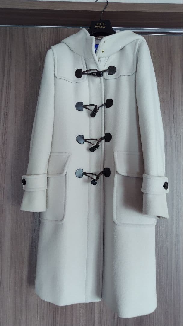 美品】ブルーレーベルクレストブリッジ ダッフルコート ホワイト 38