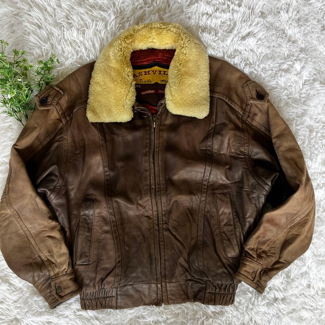 G1 G-1 A2 A-2 フライトジャケット 襟 ボア レザー ヴィンテージ