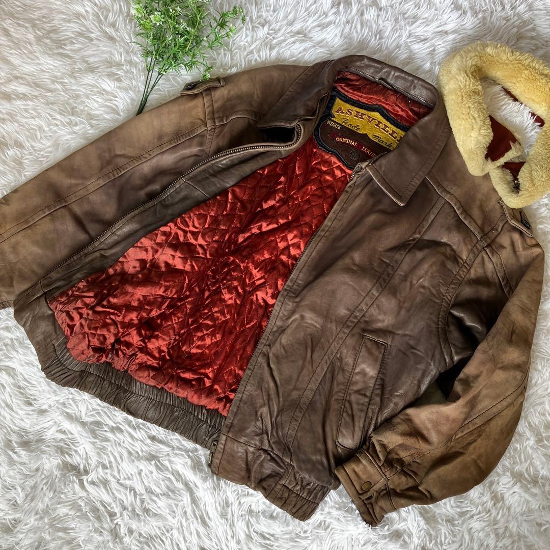 G1 G-1 A2 A-2 フライトジャケット 襟 ボア レザー ヴィンテージ