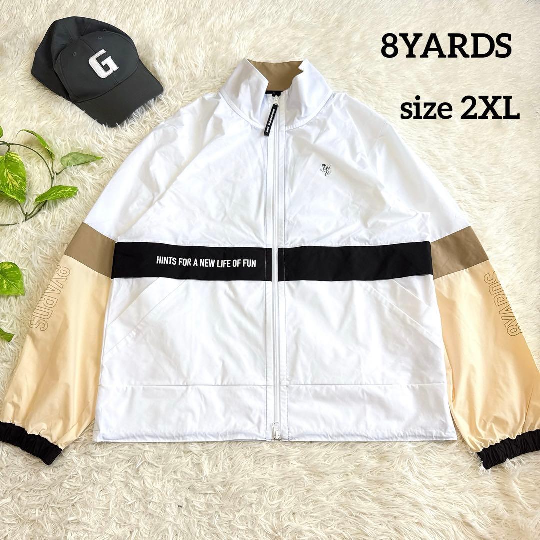 【ハチヤーズ】極美品 ウィンドブレーカー マルチカラー 2XLサイズ メンズ