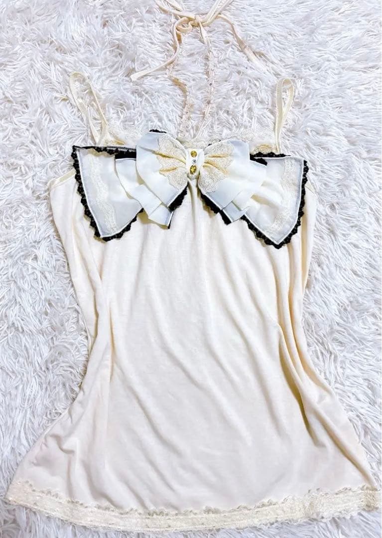 希少　アクシーズファム ビックリボンキャミソール フェアリーグランジ y2k姫系