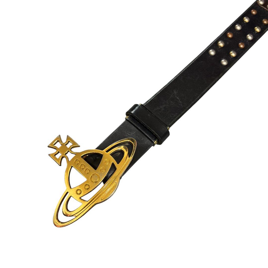 小物 Vivienne Westwood leather orb studs belt