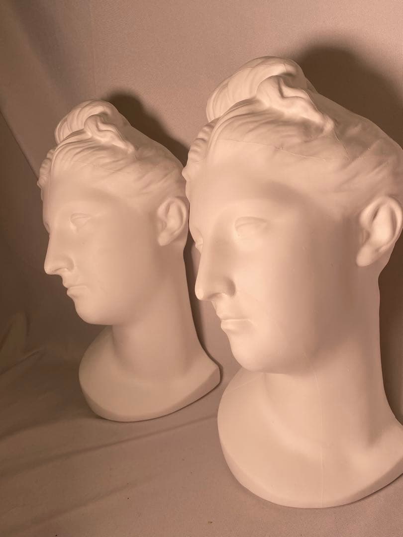 1922❣️ ダイアナ半面　石膏像　2点セット