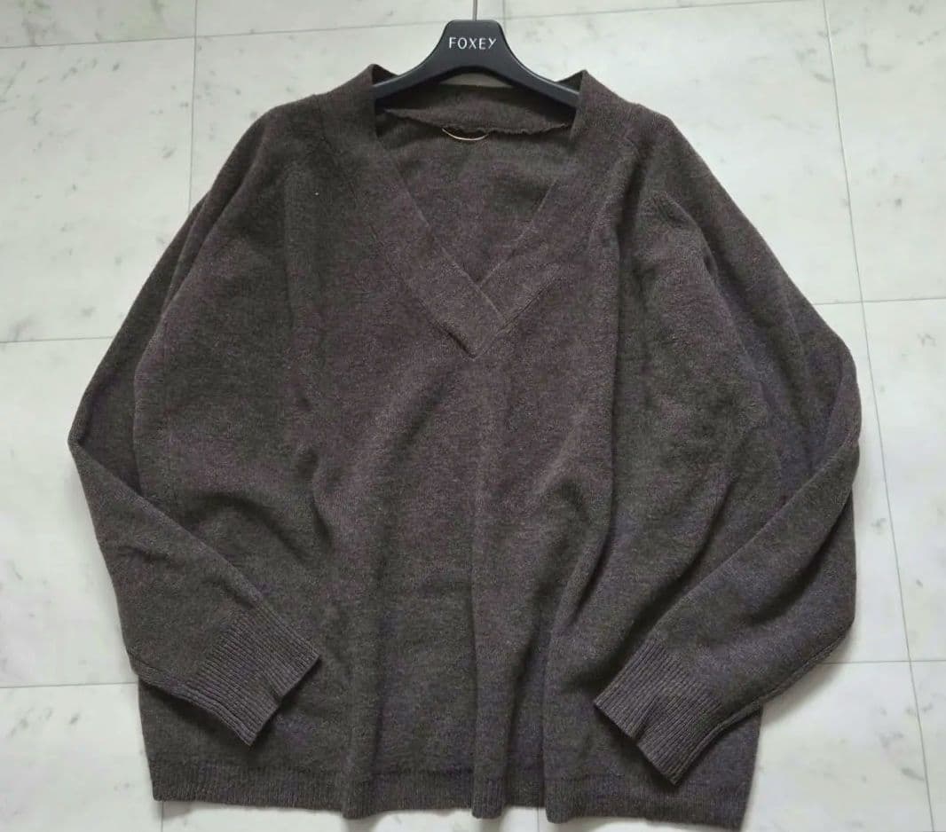 Plage ふわふわ ウールカシミヤ混 深Vプルオーバー 柔らかい ニット