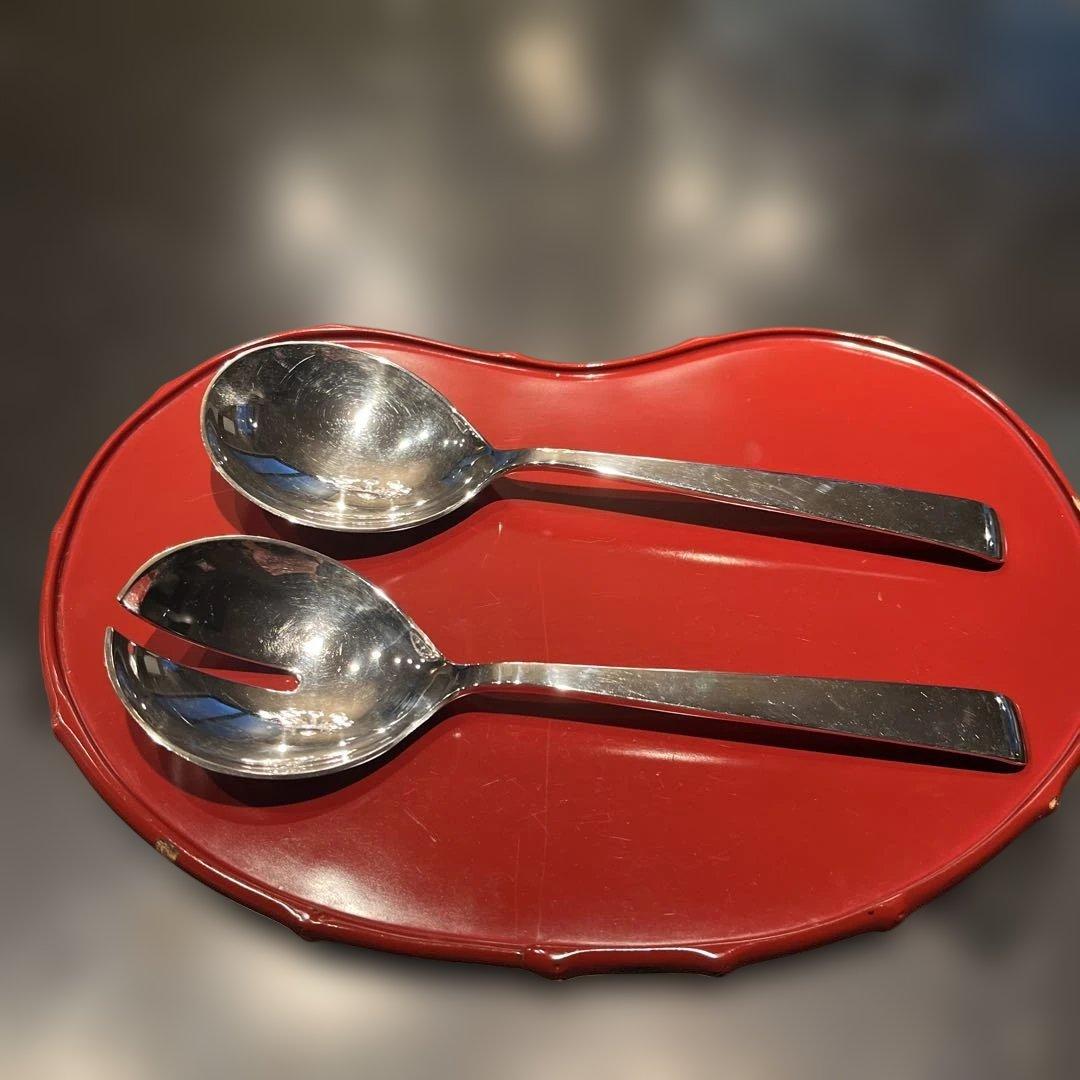 R&B 純銀　サラダとりわけスプーンとフォーク 楽天市場】【楽天1位】 家事問屋 とりわけスプーン 22cm 40308 / 24cm